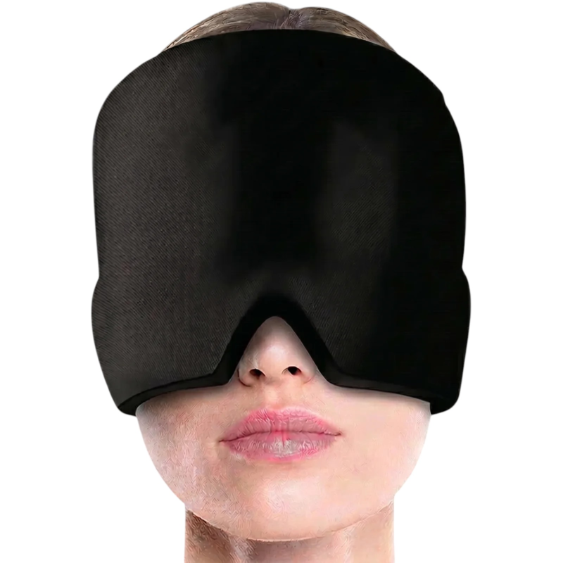 Masque de compression noir et rose pour une compression confortable et la détente pendant le repos et les pauses calmes