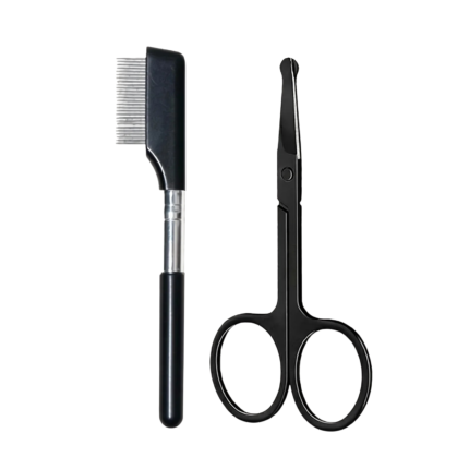 Ciseaux pour sourcils de chien avec coupe précise et peigne fin pour le toilettage du contour des yeux