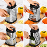 Râpe à plusieurs faces avec poignée pour râper, zester et émincer en cuisine - Image 2