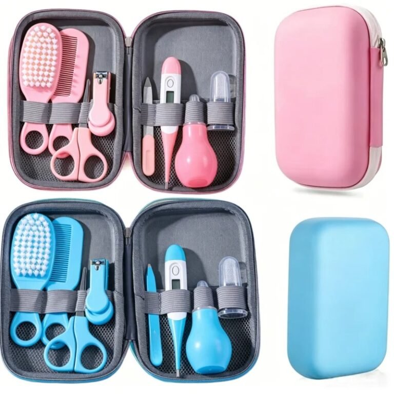 Set de soins pour bébé 8 pièces avec trousse de rangement compacte