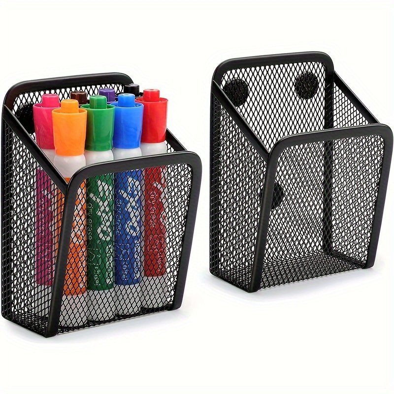 Porte-stylos magnétique en métal pour tableau blanc et réfrigérateur