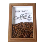 Cadre grains de café avec motif café décoratif