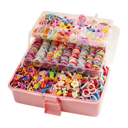Set d'accessoires cheveux : 716 barrettes et élastiques