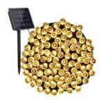 Guirlande solaire boules de cristal à lumière blanc chaud et 8 modes d’éclairage pour l’extérieur