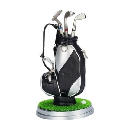 Porte-stylos sac de golf avec 3 stylos clubs de golf