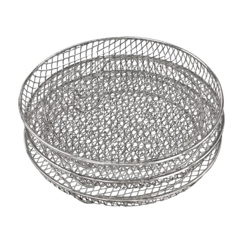 Grille ronde à trois niveaux pour friteuse à air pour plusieurs portions et un meilleur usage de l'espace dans le panier