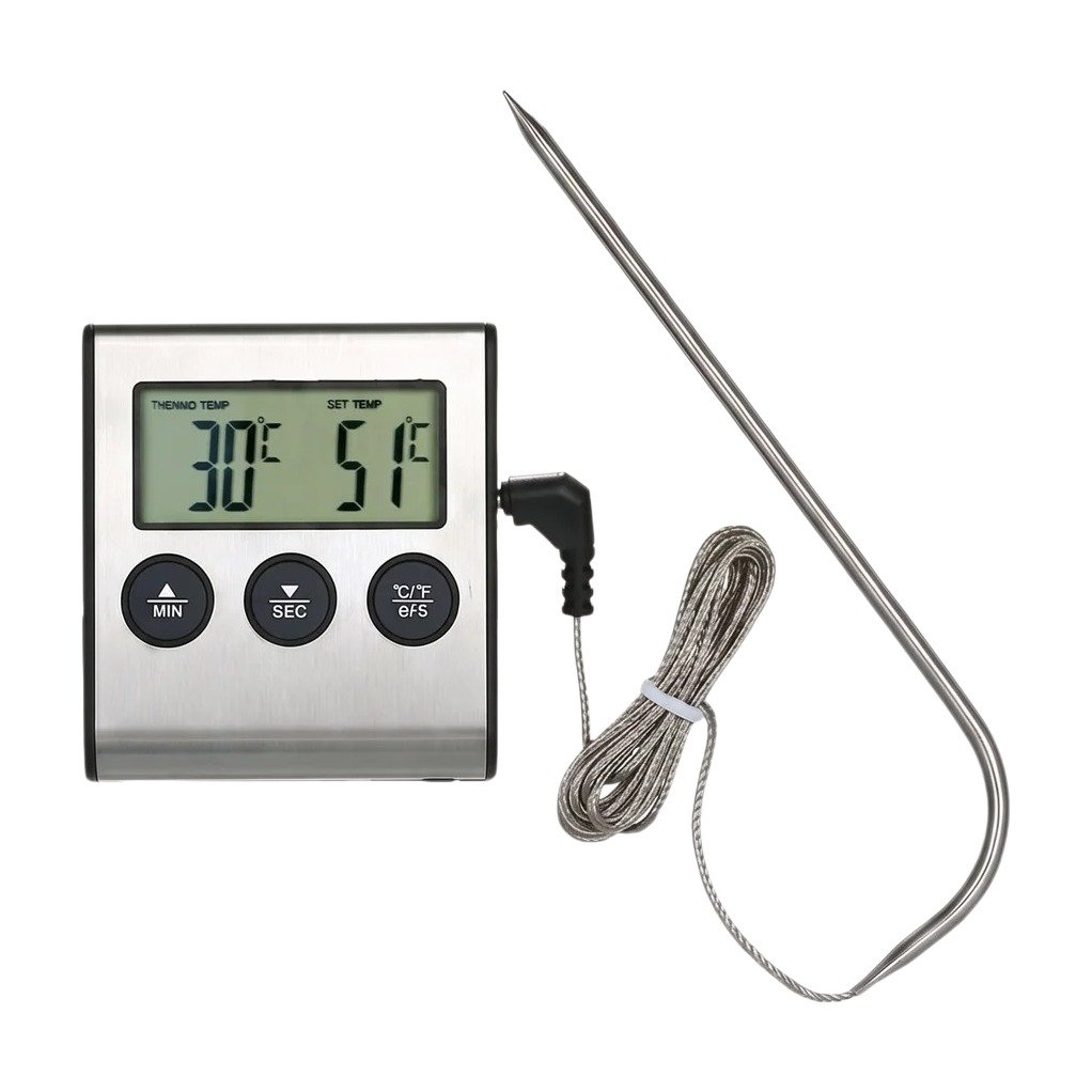 Thermomètre à viande numérique avec sonde de température externe et écran numérique pour une mesure précise au four Thermomètre à viande numérique avec sonde de température externe et écran numérique pour une mesure précise au four