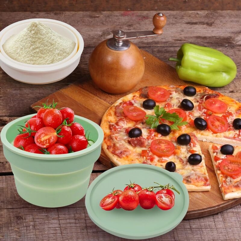 Set de boîtes à pâte à pizza en situation