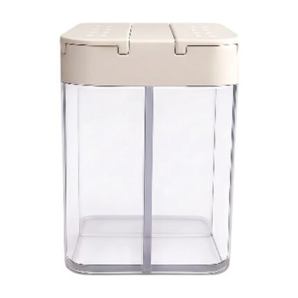 Boîte à double couvercle pour ranger séparément et accéder facilement aux épices et petits ingrédients