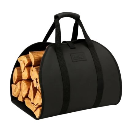 Sac à bûches en toile pour un transport facile et moins de désordre près de la cheminée au quotidien