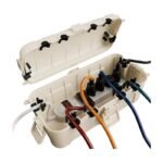 Boîte de dérivation extérieure avec couvercle à charnière et protection contre les intempéries pour des connexions de câbles sûres - Image 9