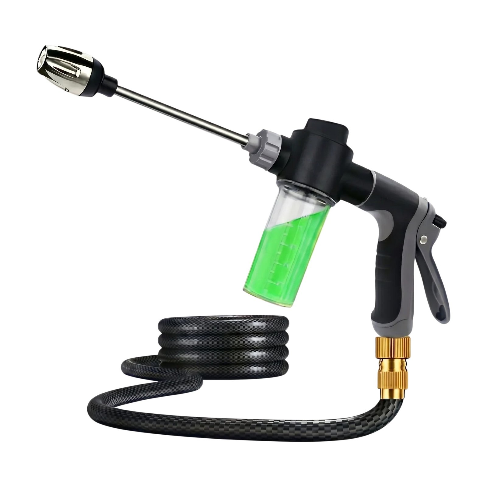 ef-32696-43024-fyld85 Pistolet à mousse pour tuyau d'arrosage avec flacon de savon et buse réglable pour le lavage de voiture - Image 1
