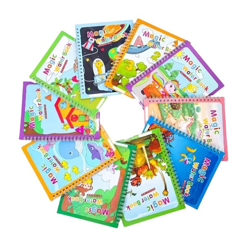 Livre de coloriage magique à l'eau – Cahier de coloriage réutilisable aux couleurs qui disparaissent pour jouer et apprendre