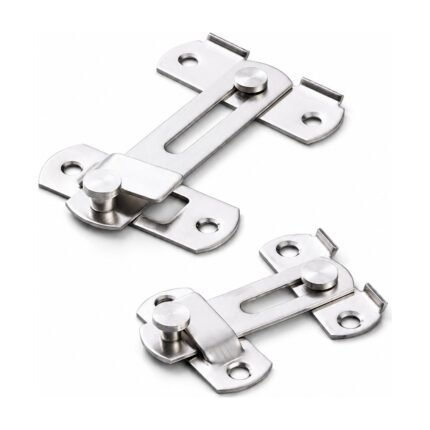 Verrou de porte d'écurie en inox avec moraillon 90°/180°