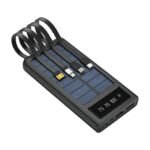 Batterie externe solaire 20000 mAh avec 4 câbles et écran LED pour recharger plusieurs appareils - Image 2