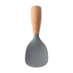 Cuillère en silicone résistante à la chaleur verte, noire, orange, blanche et grise – douce pour les ustensiles et pratique pour servir - Image 4