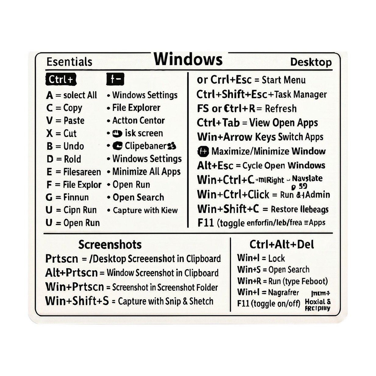 ef-35391-45067-fyld85 Raccourcis clavier Windows - Guide visuel avec aperçu rapide pour une utilisation pratique de l'ordinateur - Image 1