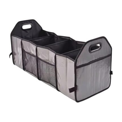 Sac de coffre pour voiture avec plusieurs compartiments, poches en filet et design pliable pour un rangement organisé