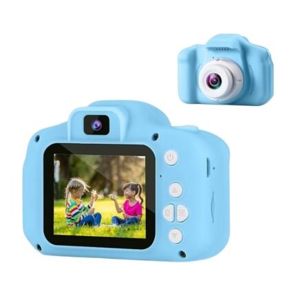Appareil photo pour enfants avec écran et coque de protection souple pour jouer à la maison et en sortie