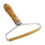 Rasoir anti-bouloches à manche en bois pour retirer peluches, poils et bouloches des textiles