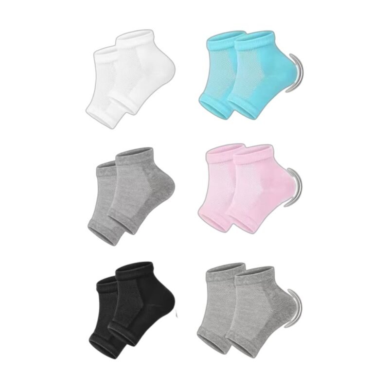 Chaussettes hydratantes pour talons avec gel – 3 paires pour talons secs
