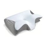Oreiller CPAP pour dormeurs sur le côté – côtés en filet gris