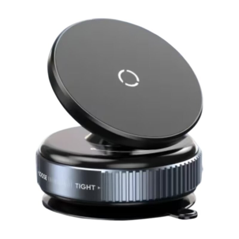 Support téléphone magnétique réglable avec ventouse à vide et rotation à 360°