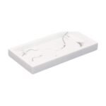 Plateau de salle de bain en similimarbre pour savon et accessoires