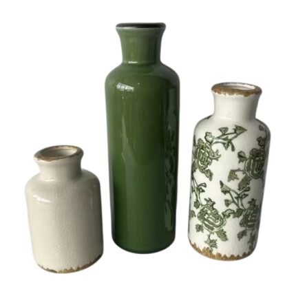 Set de 3 vases décoratifs en céramique