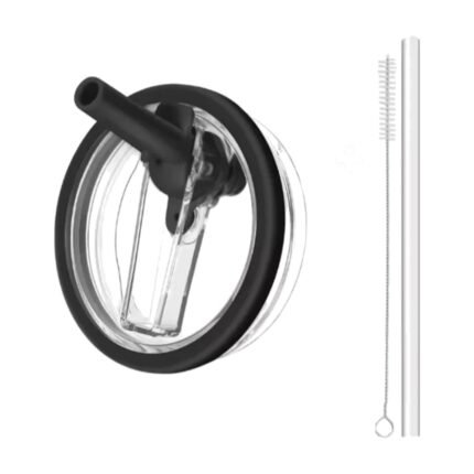 Couvercle à paille rabattable étanche pour gobelet Stanley 1,18 l (40 oz) – Noir