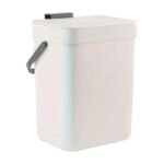 Poubelle de cuisine suspendue avec couvercle pour porte de placard – w3